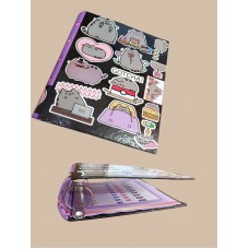 carpeta escolar con ganchos gatito